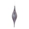 Melrose Ribbed Drop Glass Christmas Ornaments - 10.5" - Gray - 6ct
